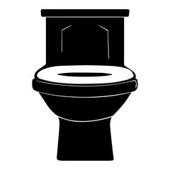 Modern Toilet Icon vector silhouette illustration black color