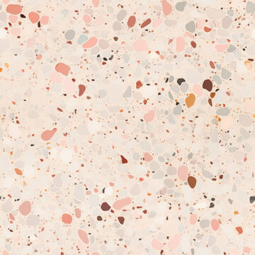 Pastel Terrazzo Texture - Chic and Modern Background for Sophisticated Design Projects. Generated AI.