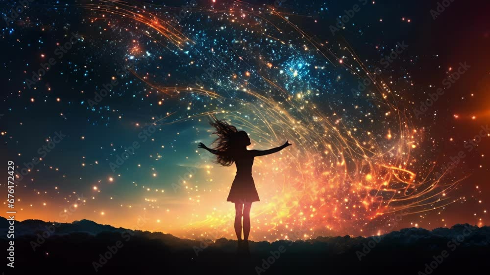 Poster the sky began to sparkle with a dazzling array of stars which slowly formed into a figure in the sky