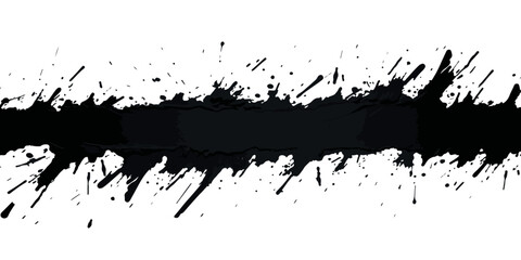 artistic texture of ink brush strokes, Isolated ink splashes and drops. Different handdrawn spray design, grunge splash