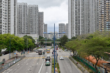 Obraz premium 香港のニュータウン：天水囲ニュータウン（Tin Shui Wai New Town）
