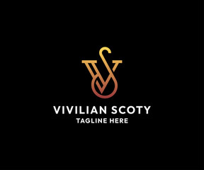 Minimal, Luxury and Modern VS SV Logo Design for your business