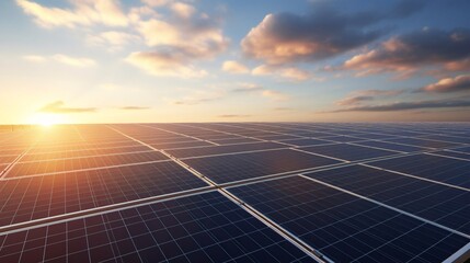 Solar Panels Paving The Way For A Sustainable Future.  Created with Generative AI.