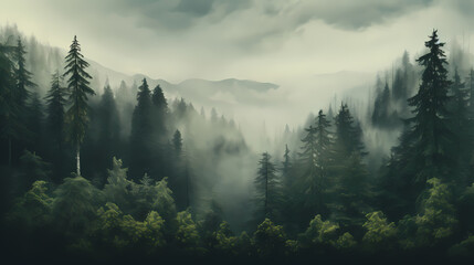 Forest poster web page PPT background