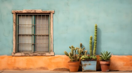 Fototapeta na wymiar Adobe Homes Out In The Southwest Arizona Desert. Generated with AI.