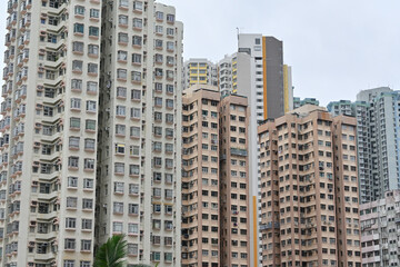 Fototapeta na wymiar 香港のニュータウン：荃湾ニュータウン（Tsuen Wan New Town）
