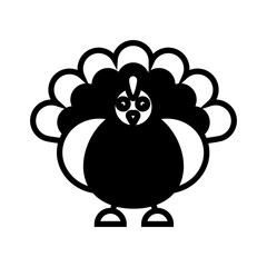 Turkey Glyph Style in Design Icon