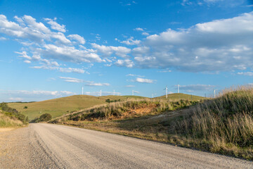 Wind Turbines and countryside around Carcoar Dam