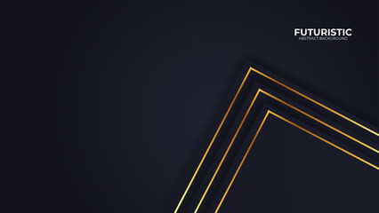 futuristic abstract background overlap layer on dark blue space with glowing lines shape decoration. Modern graphic design element future style concept for banner, flyer, card, or brochure cover