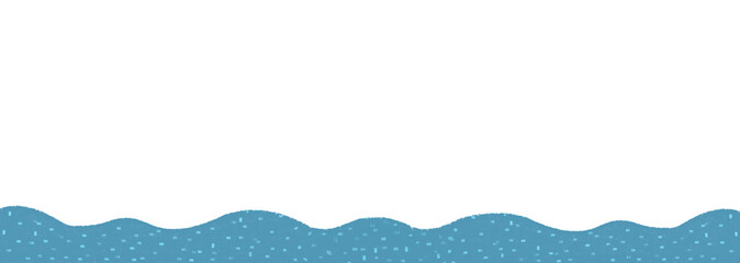 波打つ水面のライン素材：フッター,ヘッダー,夏,海,川,湖 - obrazy, fototapety, plakaty