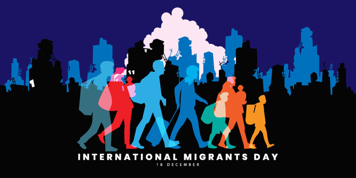 International Migrants Day, migration concept illustration, vector illustration