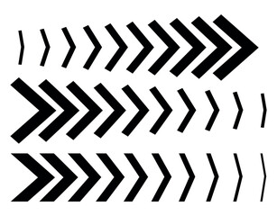 Vector speed arrow, direction arrow, fast forward sign.