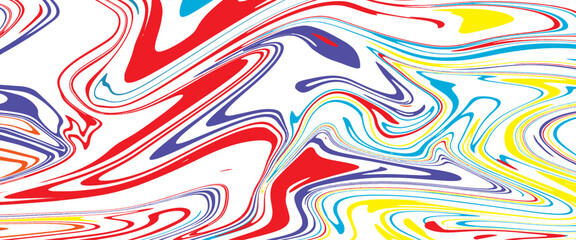 Obraz premium Vector multicolor marble surface, colorful acrylic waves and transparent background.