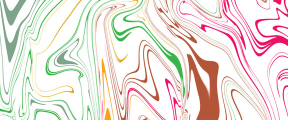  Vector multicolor marble surface, colorful acrylic waves and transparent background.