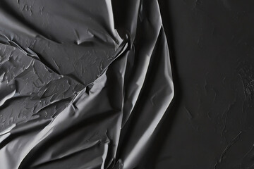 Black Glued Wet With Wrinkled textured