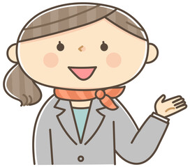 Fototapeta premium 案内をする受付の女性