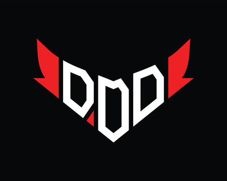 DDD letter logo design template.