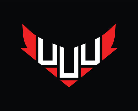 UUU letter logo design template.
