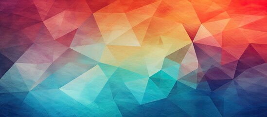 Obraz premium The modern art design showcased a colorful abstract illustration with a creative use of geometric patterns and vibrant colors creating a captivating background texture and ornate wallpaper 