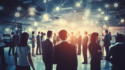 Achieving Business Success In The World With People.  Generated with AI.