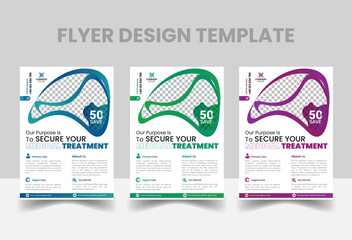 Medical Clinic  Modern Flyer Design Template Creative Medical A4 Vector Flier Design,