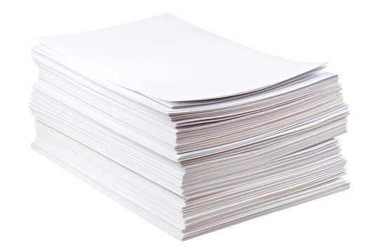 Close-up Of Papers Stack Isolated On A White Background