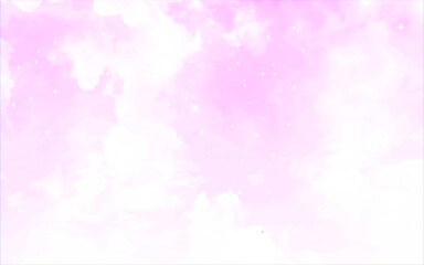 Pink sky and white cloud detail. Sugar cotton pink clouds for design. Summer heaven with colorful clearing sky