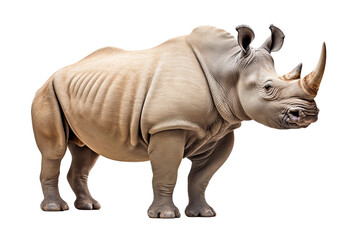 Fototapeta premium Rhinoceros isolated on white with clipping path