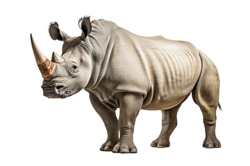 Obraz premium Rhinoceros isolated on white with clipping path