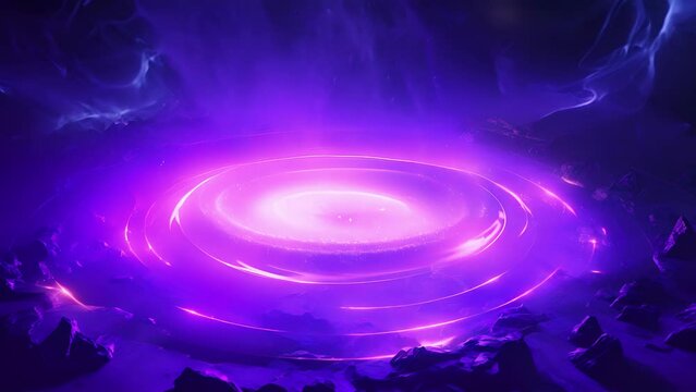 of purple light circle around the wizard slowly forming into a pattern that reflects their will. When they clap their hands the sound of thunder follows and the sound waves around them