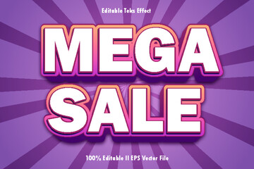Mega Sale Editable Text Effect 3d Emboss Gradient Style