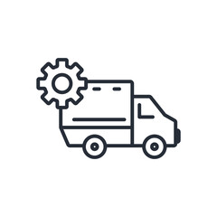 logistics icon. vector.Editable stroke.linear style sign for use web design,logo.Symbol illustration.