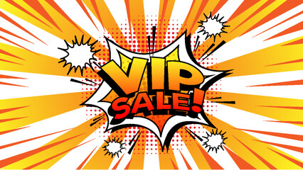 Retro Comic Style VIP Sale Banner