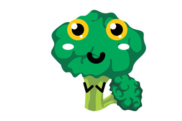 Vegetable - Cute Broccoli Character With Transparent Background