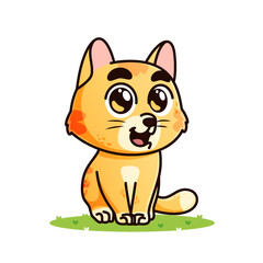 cute Cat cartoon, animal alphabet cute cartoon