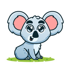 cute koala cartoon, animal alphabet cute cartoon