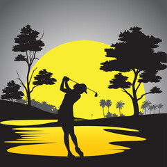 golf course silhouette