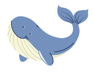 Marine mammal whale portrait, underwater animals