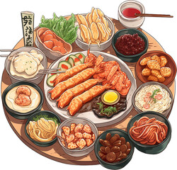 Fototapeta na wymiar Korean food