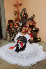 Tradition and Elegance Jarocho Dancer Portrait