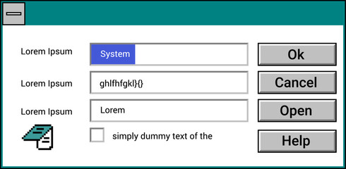 Interface of windows screen with files vector