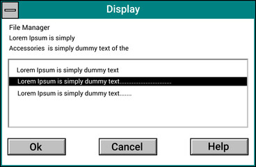 Interface of window with placeholder text vector