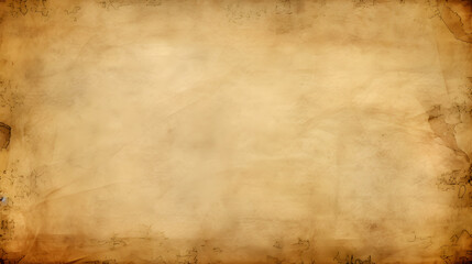 Old worn blank parchment paper texrture or background. generative AI.