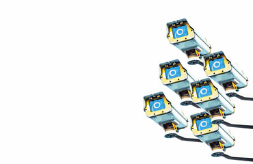 Multi-angle CCTV system on protecting marine, watching people and nature, disasters, tsunami