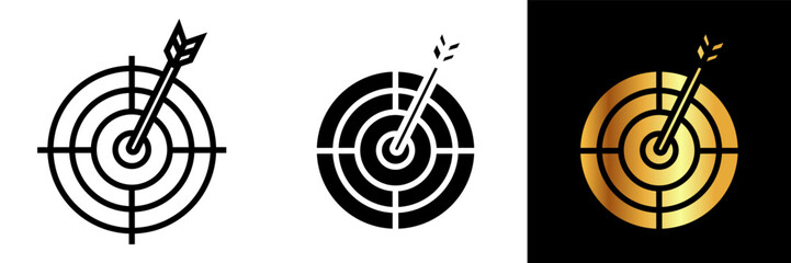 The Bullseye icon symbolizes precision, accuracy, and hitting the target dead center. It represents focus, goal achievement, and excellence in aiming for success. 