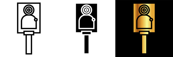 The Shooting Range Backstop icon embodies safety and precision in shooting sports. It represents the protective barrier used in shooting ranges, ensuring that bullets are safely contained.