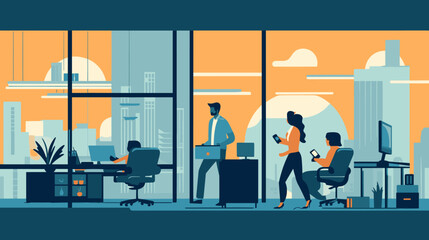 Concept vector illustration of business situation.