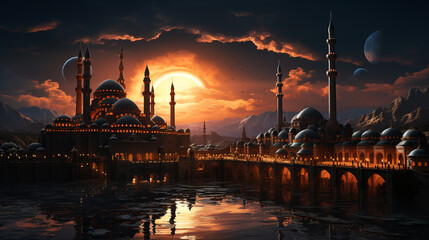 Ancient mosque background