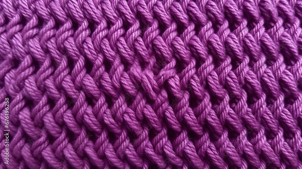 Aufkleber soft purple color ribbed knitted fabric pattern close up as background : generative ai