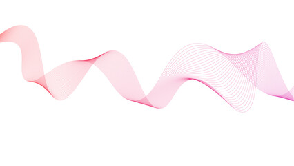 Abstract wave element for design. Digital frequency track equalizer. Stylized line art background. Vector illustration. Wave with lines created using blend tool. Curved wavy line,